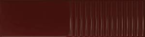 Керамическая плитка Tubadzin Groove Burgundy 2 Gloss STR 7.8x29.8