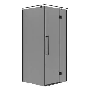Душевой уголок Niagara Nova NG-2831-34BLACK профиль черный матовый, стекло тонированное, 90x90x195