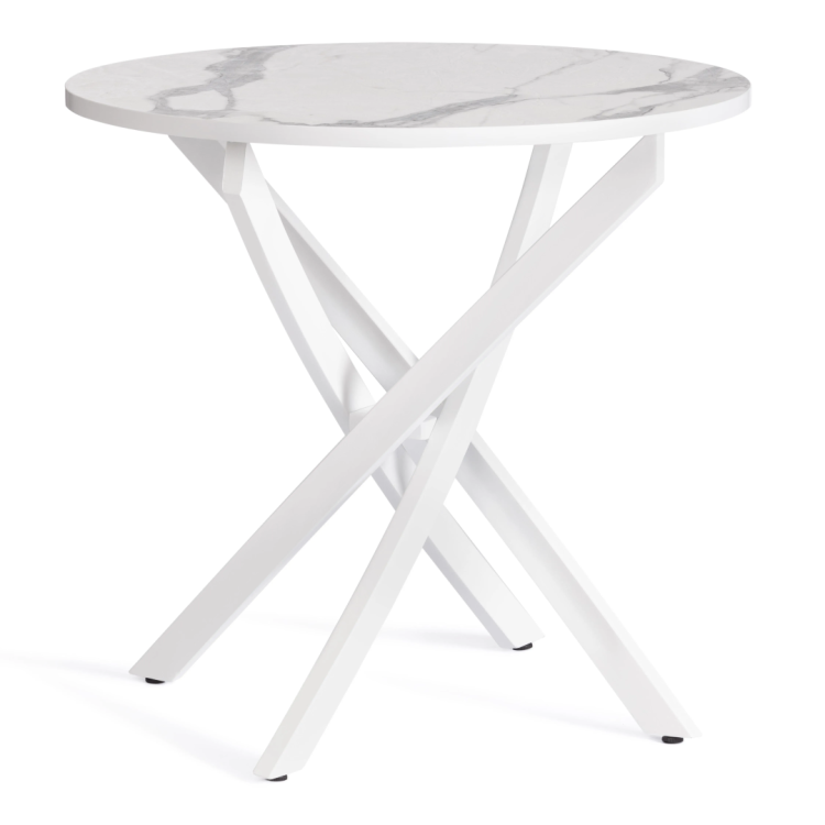 Стол Tetchair Manzana 20620 мрамор светлый/белый 80x75x80
