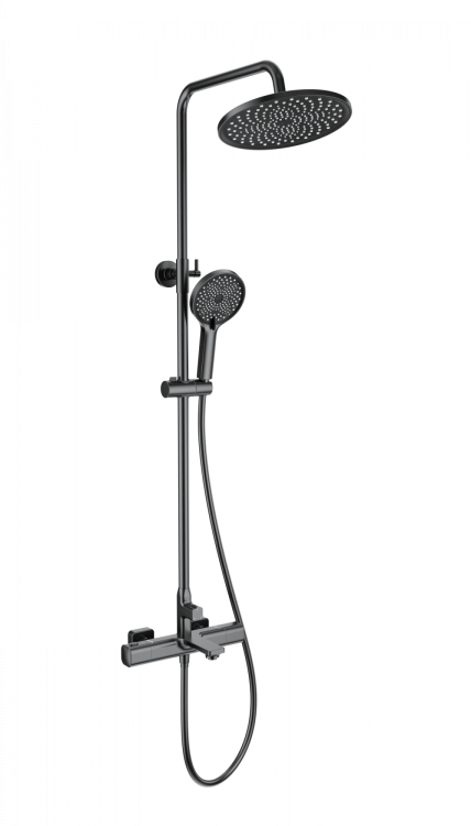 Душевая стойка Wonzon & Woghand WW-C3011-A-BGG с термостатом, темный графит