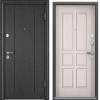 Входная стальная дверь Torex DELTA-100 1263309 Черный шелк/Лиственница белая (арт. ПВХ Лиственница белая) 2030x860