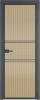 Межкомнатная дверь Profil Doors 2 AX цвет профиля Серая ночь, стекло безопасное 6 мм мору золото 700x2000