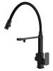 Смеситель для кухни Wonzon & Woghand WW-88458012-MB с гибким изливом и подключением фильтра, черный матовый фото 2