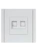 Розетка телефонная RJ11+Ethernet RJ45 IEK Forte&Piano FP-KT20-O-1-K01 белый фото 3