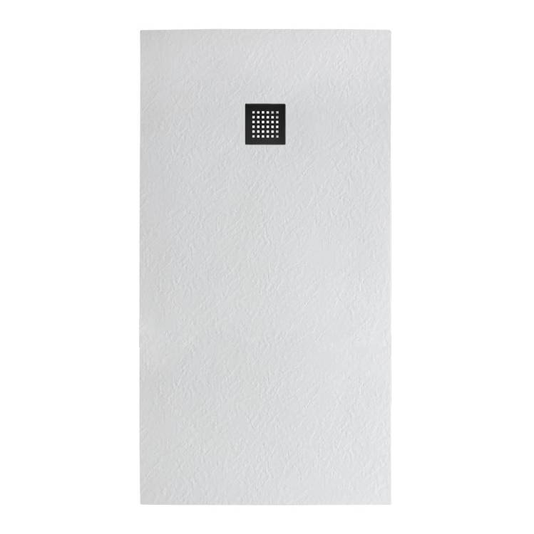 Поддон для душа BelBagno Uno TRAY-MR-UNO-AH-170/70-35-W-NO с сифоном и чёрной матовой декоративной накладкой, 170x70