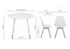 Обеденная группа Woodville Мириела 579069 white, стулья искусственная кожа фото 2
