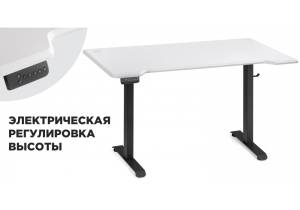 Стол компьютерный Notta Маркос 578406 белая шагрень/черный 140x80x75