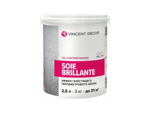 VINCENT DECOR SOIE BRILLIANTE декоративное перламутровое покрытие с эффектом шелка (4,5л)