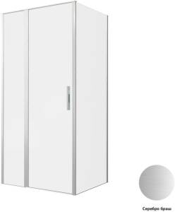 Душевой уголок Allen Brau Priority 3.31029.BA + 3.31041.BA профиль брашированное серебро, 1000x800