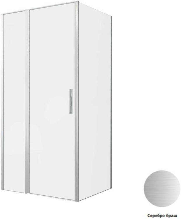 Душевой уголок Allen Brau Priority 3.31029.BA + 3.31041.BA профиль брашированное серебро, 1000x800