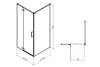 Душевой уголок Royal Bath Bern BERN-V RB9080-T-BL профиль черный, стекло прозрачное, 80x90x195 фото 2