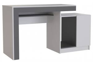 Стол компьютерный Woodville Модена 631664 белый, графит 143.2x50.4x80