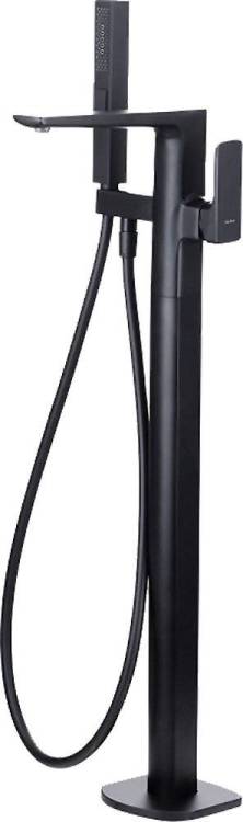 Смеситель для ванны с душем Allen Brau Infinity 5.21009-31 С ВНУТРЕННЕЙ ЧАСТЬЮ, напольный, чёрный матовый