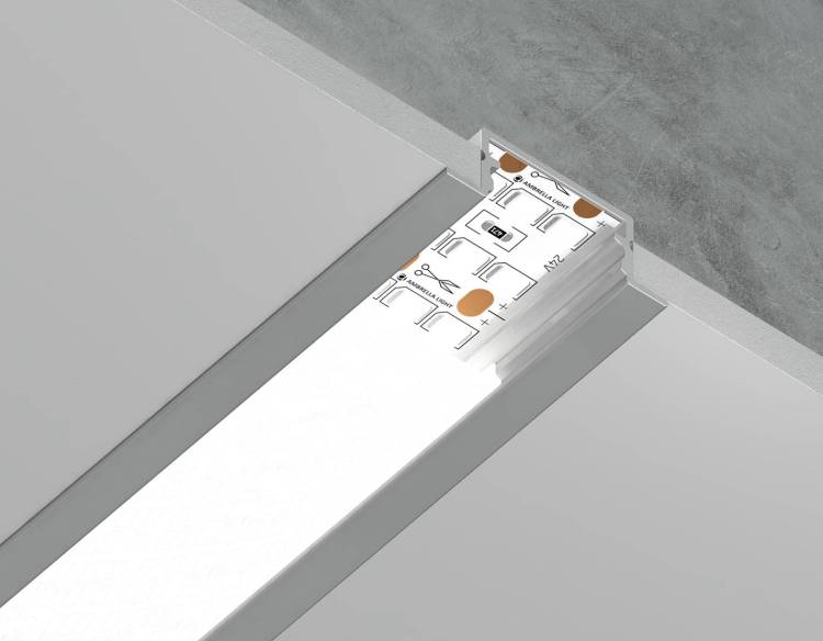 Алюминиевый встраиваемый профиль  Ambrella light Illumination GP1200AL