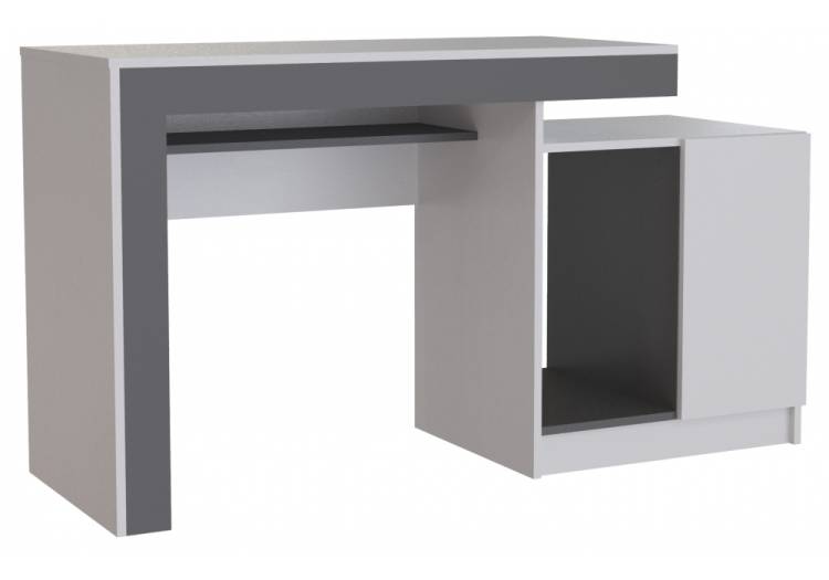 Стол компьютерный Woodville Модена 631664 белый, графит 143.2x50.4x80