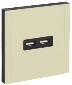 Розетка USB type A+A IEK Forte&Piano FP-U21-D31-M-K41 серый сланец