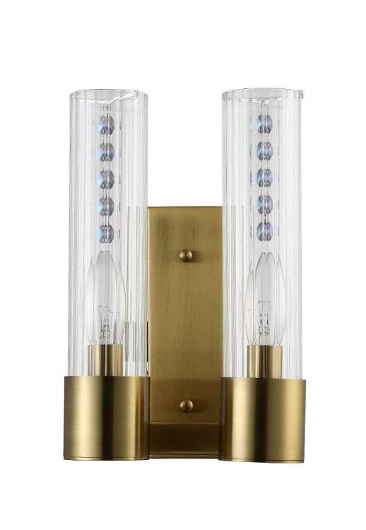 Бра Crystal Lux Otono Ap2 Brass/Transparente