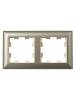 Рамка 2-постовая IEK Brite BR-M22-12-3-K10 бежевый/шампань фото 2