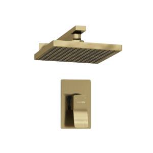 Душевой комплект Wasserkraft A12610 с верхней душевой насадкой, бронзовый светлый, встраиваемый