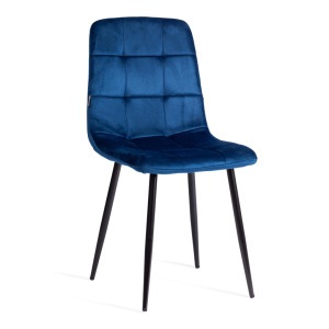 Стул Tetchair Chilly (mod. JSC-220) 21494 велюр/металл, blue (синий) HLR64/черный