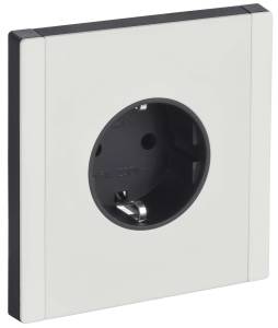 Розетка 1-местная с заземлением и шторками IEK Forte&Piano FP-R14-16-M-K01 белый