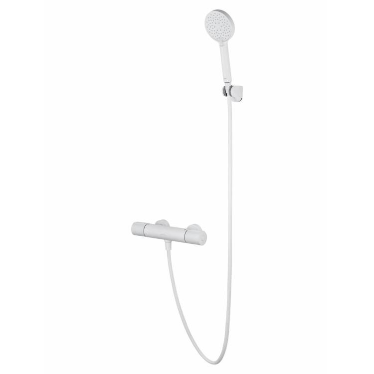 Смеситель для душа Wonzon & Woghand WW-A2006-A-MW термостатический, белый матовый