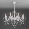 Подвесная люстра Eurosvet Veletta 10108/8 белый/прозрачный хрусталь Strotskis фото 4
