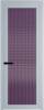 Межкомнатная дверь Profil Doors 1 AGP цвет профиля Серебро, стекло безопасное 6 мм мору фиолетовое 600x2000