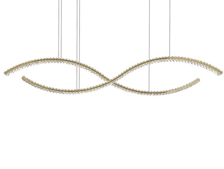 Подвесная светодиодная люстра Newport Crystal 8242N/160 gold