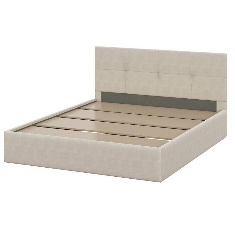 Кровать SV Мебель КР №4 00-00164689 бежевый с основанием 160x200