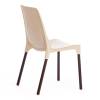 Стул Tetchair Genius (mod 75) 12832 бежевый/коричневые ножки 46x56x84 фото 3