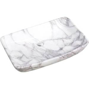 Раковина SantiLine SL-7027 70 см, светло-серый мрамор