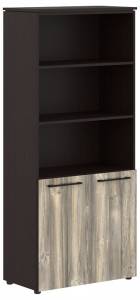 Стеллаж комбинированный Skyland MORRIS 00-07087693, MHC 85.5 Дуб Базель/Венге Магия