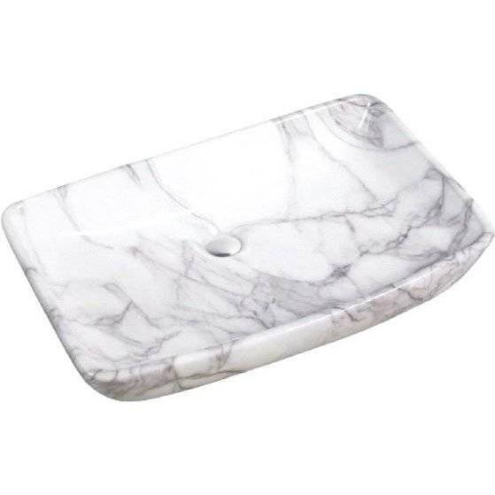 Раковина SantiLine SL-7027 70 см, светло-серый мрамор