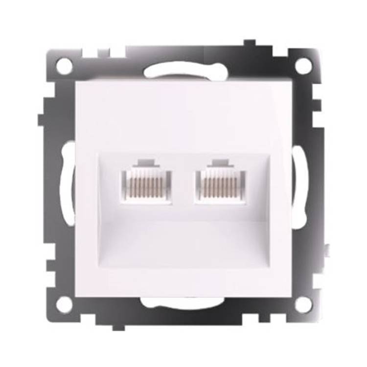 Розетка компьютерная 2-местная Stekker GLS00-7109-01 50003