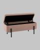 Банкетка-сундук Stool Group Болейн 20A544VF-BL-MOMO-03 с ящиком, велюр бежевый, черные ножки 110x42 фото 5