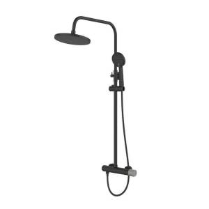 Душевая стойка Bronze de Luxe Focus 24612BG черная матовая, гранит