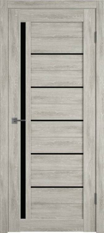 Межкомнатная дверь Владимирская Фабрика Дверей Atum 1 Lin Vellum стекло Black Gloss 600x2000