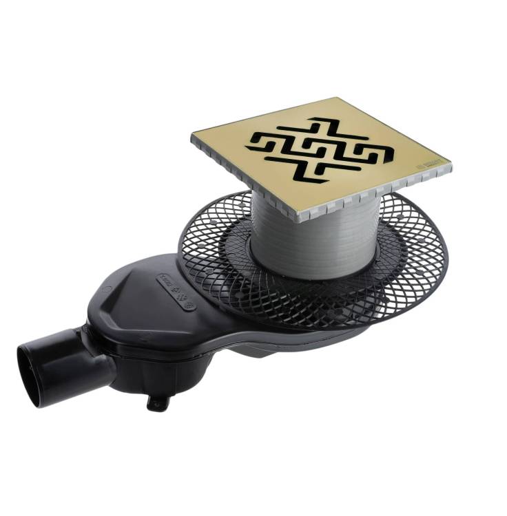 Душевой трап Berges Wasserhaus Platz Antik 94161 150х150, бронза