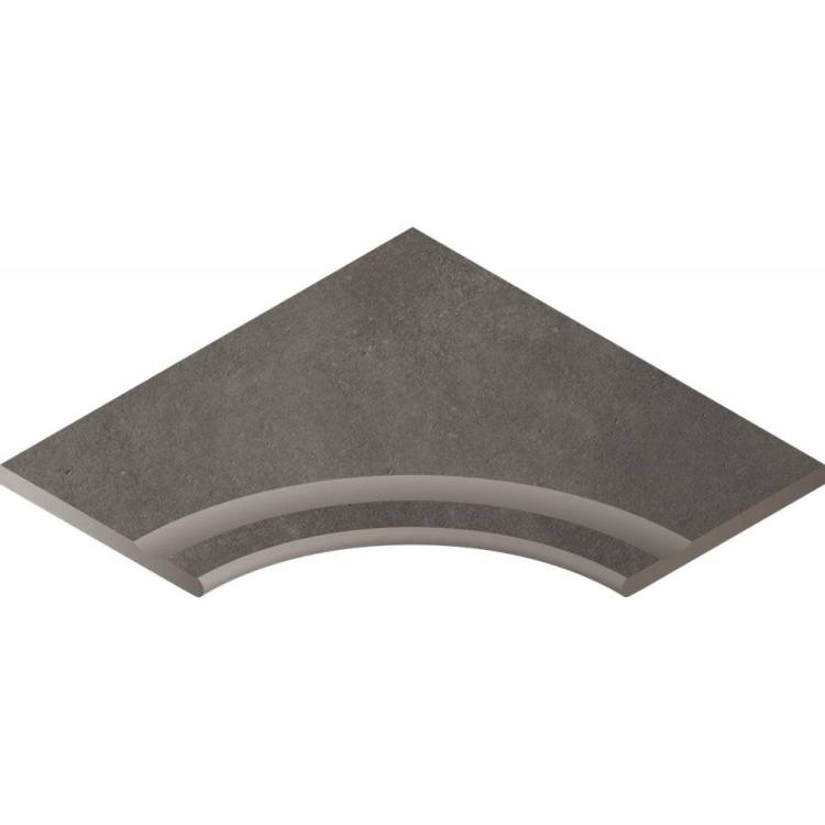 Бордюр Italon Миллениум X2 620090000750 Бортик Блэк С Выемкой Угловой Закругленный 60x60