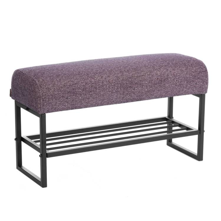 Банкетка Tetchair Charli lux 25122 VT shape wood rose, велюр, букле, со стеллажом для обуви