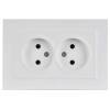 Розетка 2-местная IEK Brite BR-R20-10-K91-F арктический белый фото 3