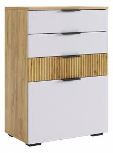 Комод Mebelson Бери MPR-027.2563 дуб крафт золотой/белое дерево