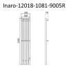 Полотенцесушитель электрический Маргроид Inaro Профильный Inaro-12018-1081-9005R 1200х180 правый, скр.монтаж, черный матовый, с крючками фото 7