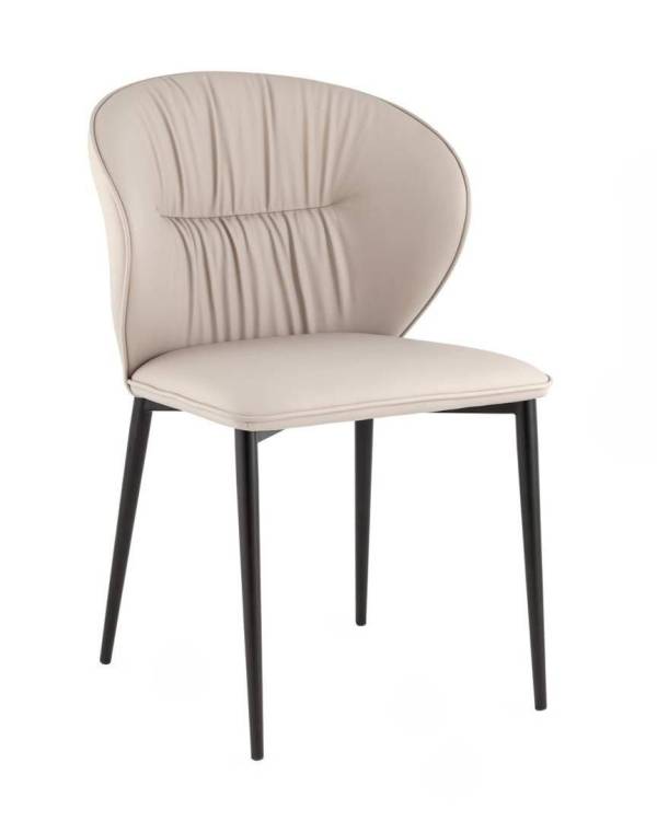 Стул Stool Group Deia DC1151 S301-42 bl.l светло-серый черные ножки, экокожа