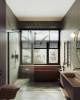Душевая перегородка MaybahGlass MGD-700-6ш 79x195, стекло сатин 8 мм, профиль черный фото 2