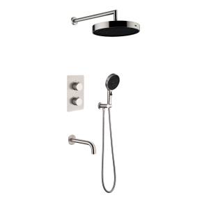 Душевой комплект Boheme Cell 427-NB Nickel Brush Смеситель 134-3-NB + Излив Fusion 625-NB