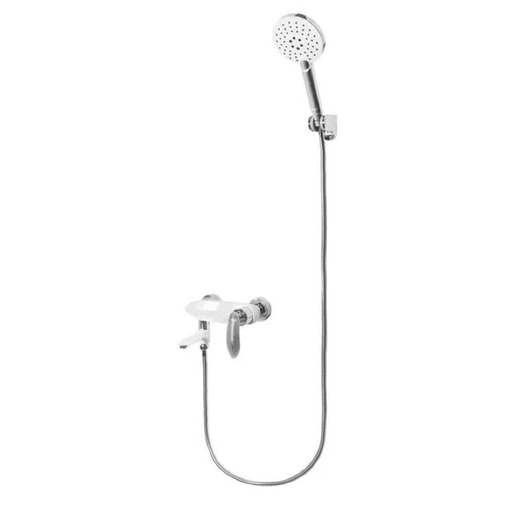 Смеситель для ванны Grocenberg GB8001WC белый, хром