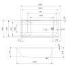 Акриловая ванна Am.Pm Libre W60A-180-080W-A без каркаса, 180x80 фото 2