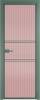 Межкомнатная дверь Profil Doors 2 AX цвет профиля Зеленый воск, стекло безопасное 6 мм мору розовое 600x2000